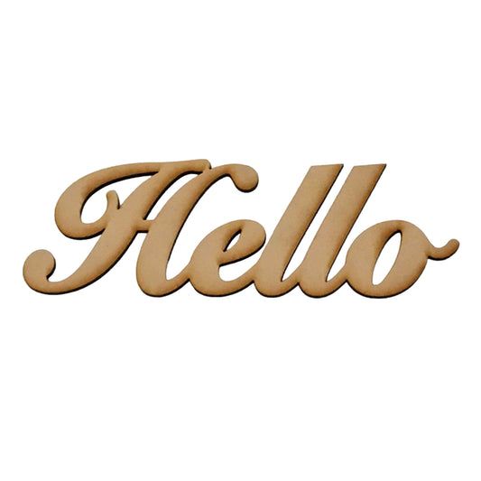 Hello Raw MDF Wording - The Renmy Store Homewares & Gifts 