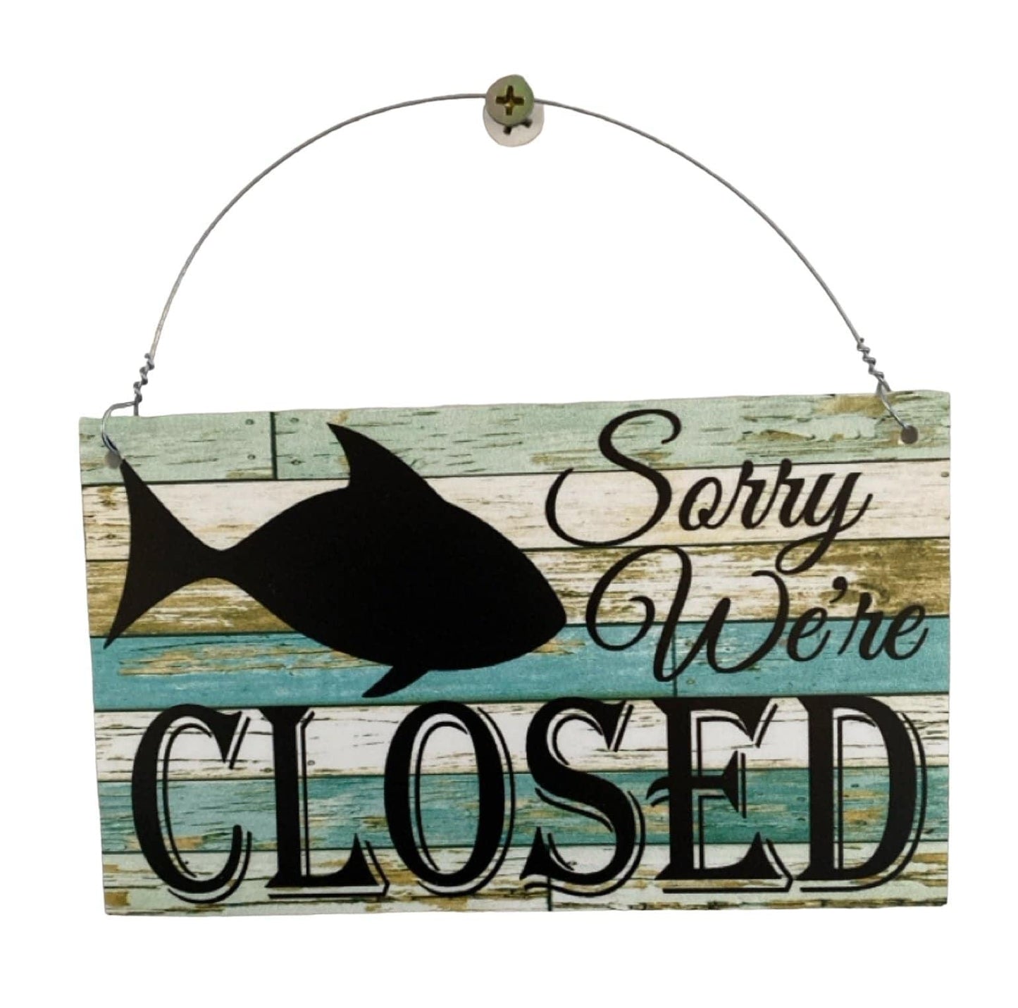 Open Closed Fish Chip Tackle Shop Hanging Sign - The Renmy Store Homewares & Gifts 