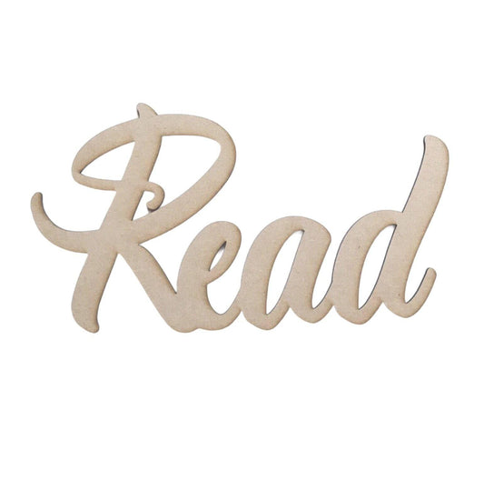 Read Word Wall Quote Art DIY Raw MDF Timber Wood - The Renmy Store Homewares & Gifts 