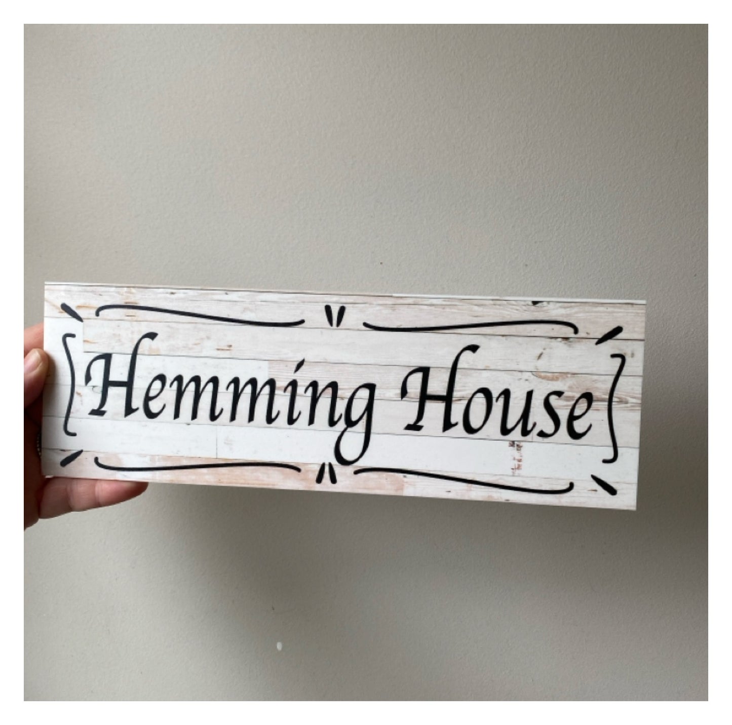 Cabin Custom Personalised French White Sign