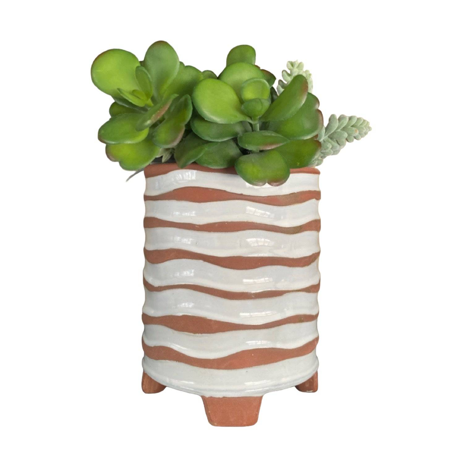 Geo Lines Plant Pot - The Renmy Store Homewares & Gifts 