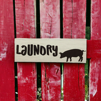 Pig Door Room Sign Toilet Laundry Bathroom - The Renmy Store Homewares & Gifts 