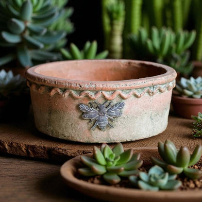 Pot Planter Garden Rustic Terracotta Style Bee