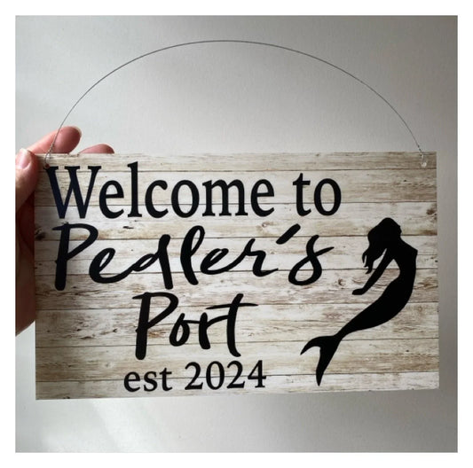 Beach House Custom Mermaid Sign - The Renmy Store Homewares & Gifts 