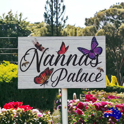 Butterfly Dragonfly Custom Personalised Palace Sign - The Renmy Store Homewares & Gifts 