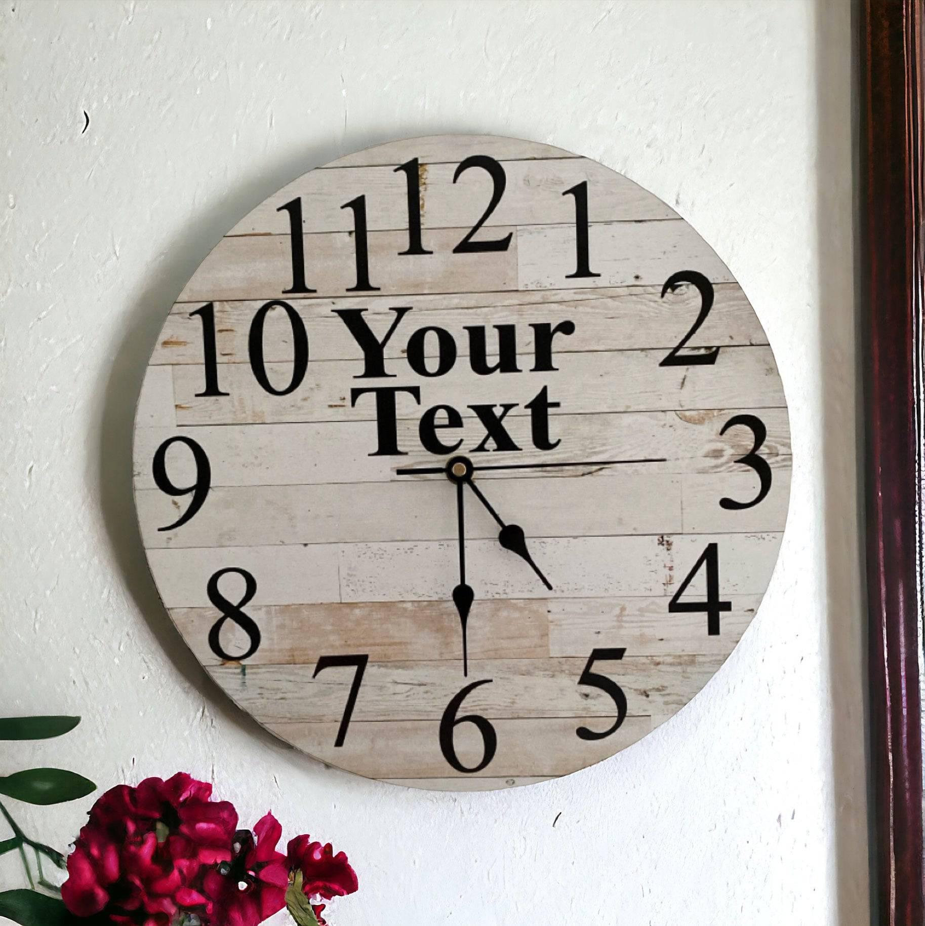 Clock Wall Wooden Custom Personalised Aussie Made - The Renmy Store Homewares & Gifts 