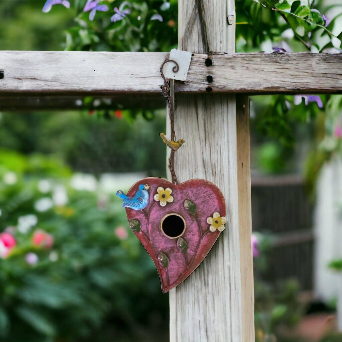 Bird House Heart Hanging Rustic - The Renmy Store Homewares & Gifts 