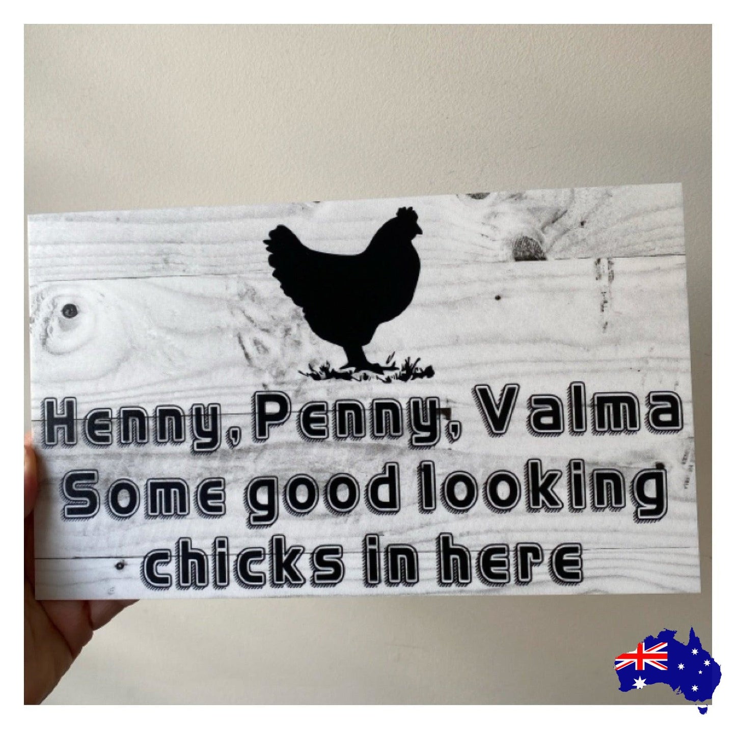 Chicken Hen Custom Personalised French Sign - The Renmy Store Homewares & Gifts 