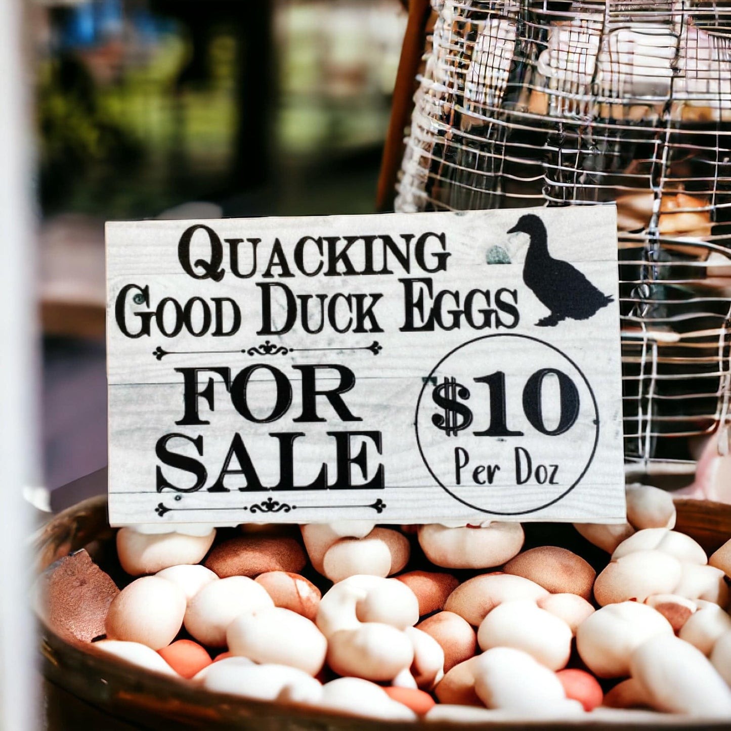 Duck Eggs For Sale Farm Stall Custom Sign - The Renmy Store Homewares & Gifts 