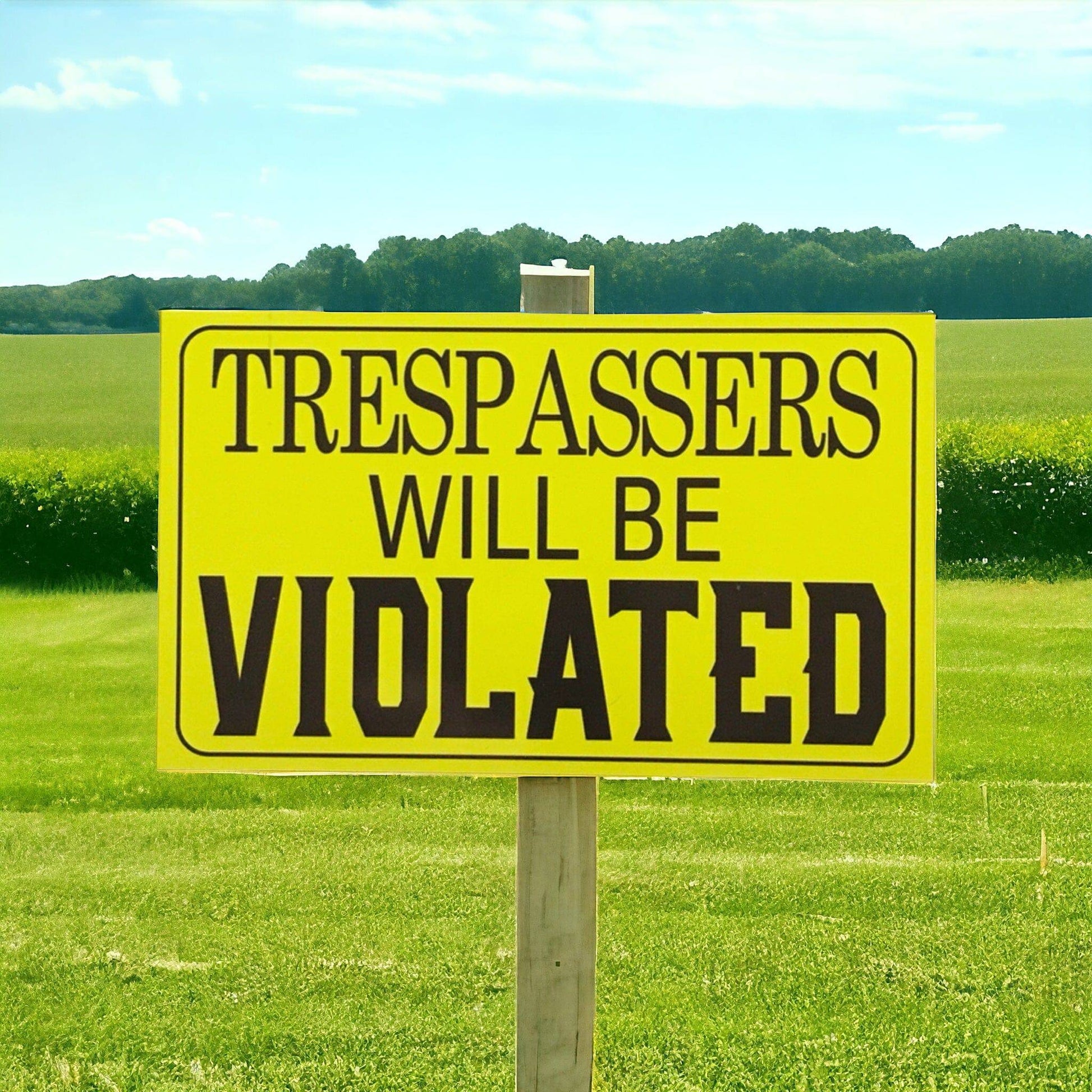 Trespassers Will Be Violated Sign - The Renmy Store Homewares & Gifts 