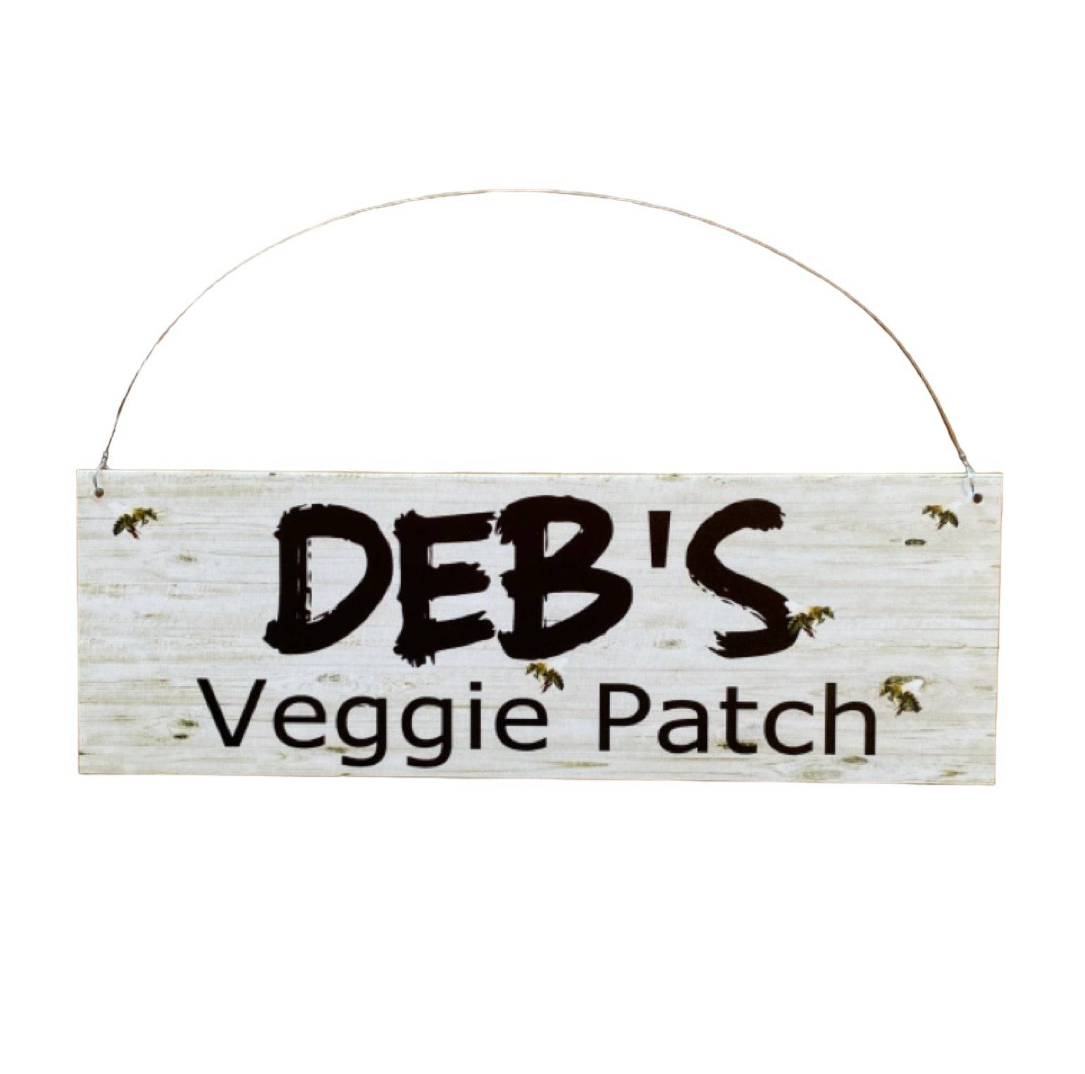 Custom Veggie Patch Garden Bees Sign - The Renmy Store Homewares & Gifts 