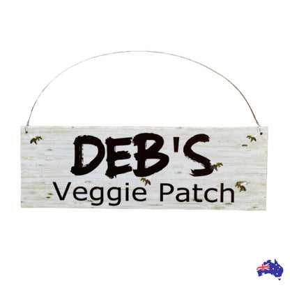 Custom Veggie Patch Garden Bees Sign - The Renmy Store Homewares & Gifts 