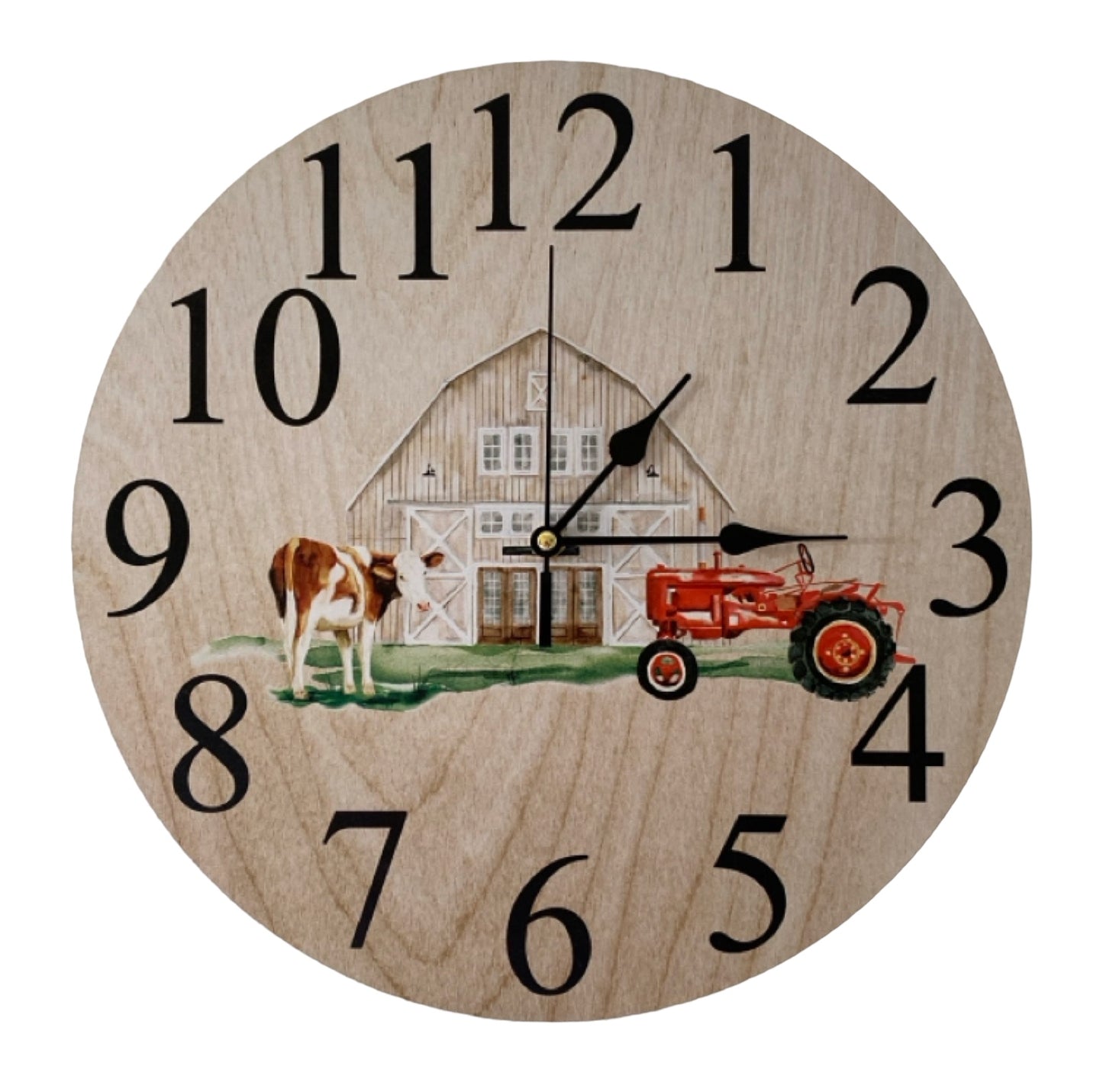 Clock Wall Tractor Cow Barn Farm Aussie Made - The Renmy Store Homewares & Gifts 