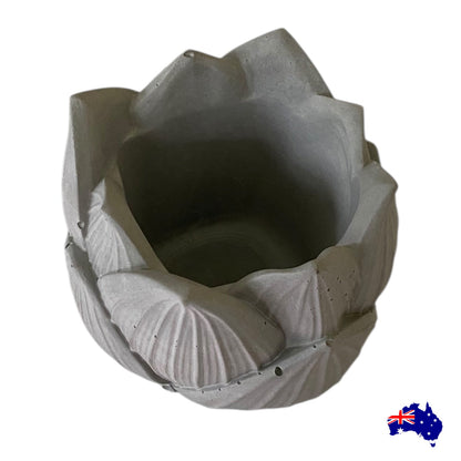 Handmade Concrete Lotus - Planter Candle Pen Holder - Australian Made - Set of 1, 2 or 3