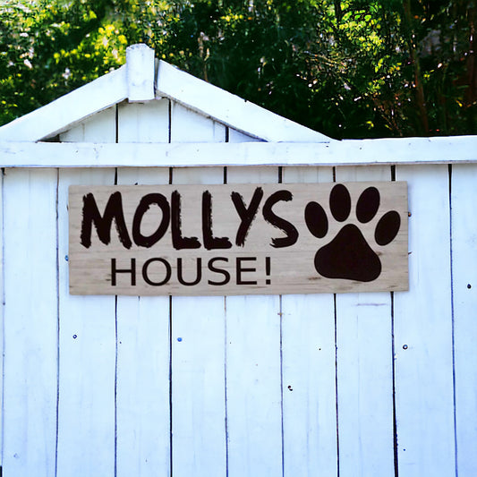 Dog Kennel House Custom Personalised Pets Name Sign - The Renmy Store Homewares & Gifts 
