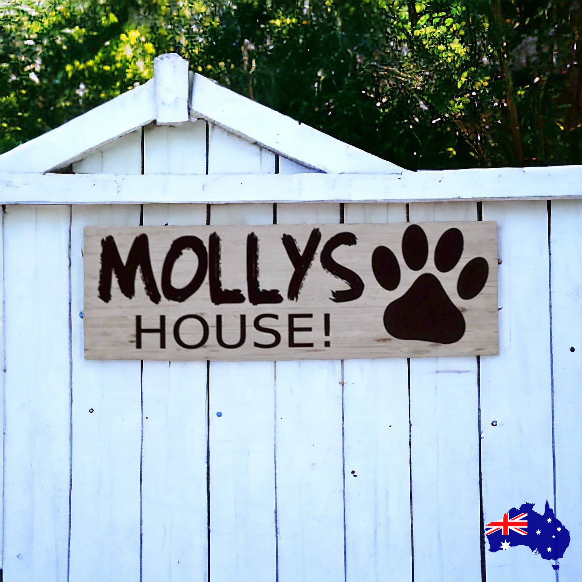 Dog Kennel House Custom Personalised Pets Name Sign - The Renmy Store Homewares & Gifts 