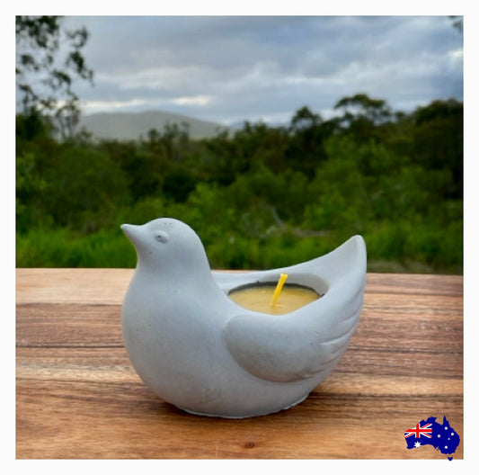 Pure Beeswax Bird Candle Aussie Handmade
