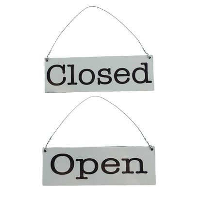 Open Closed White Business Shop Cafe Hanging Sign - The Renmy Store Homewares & Gifts 