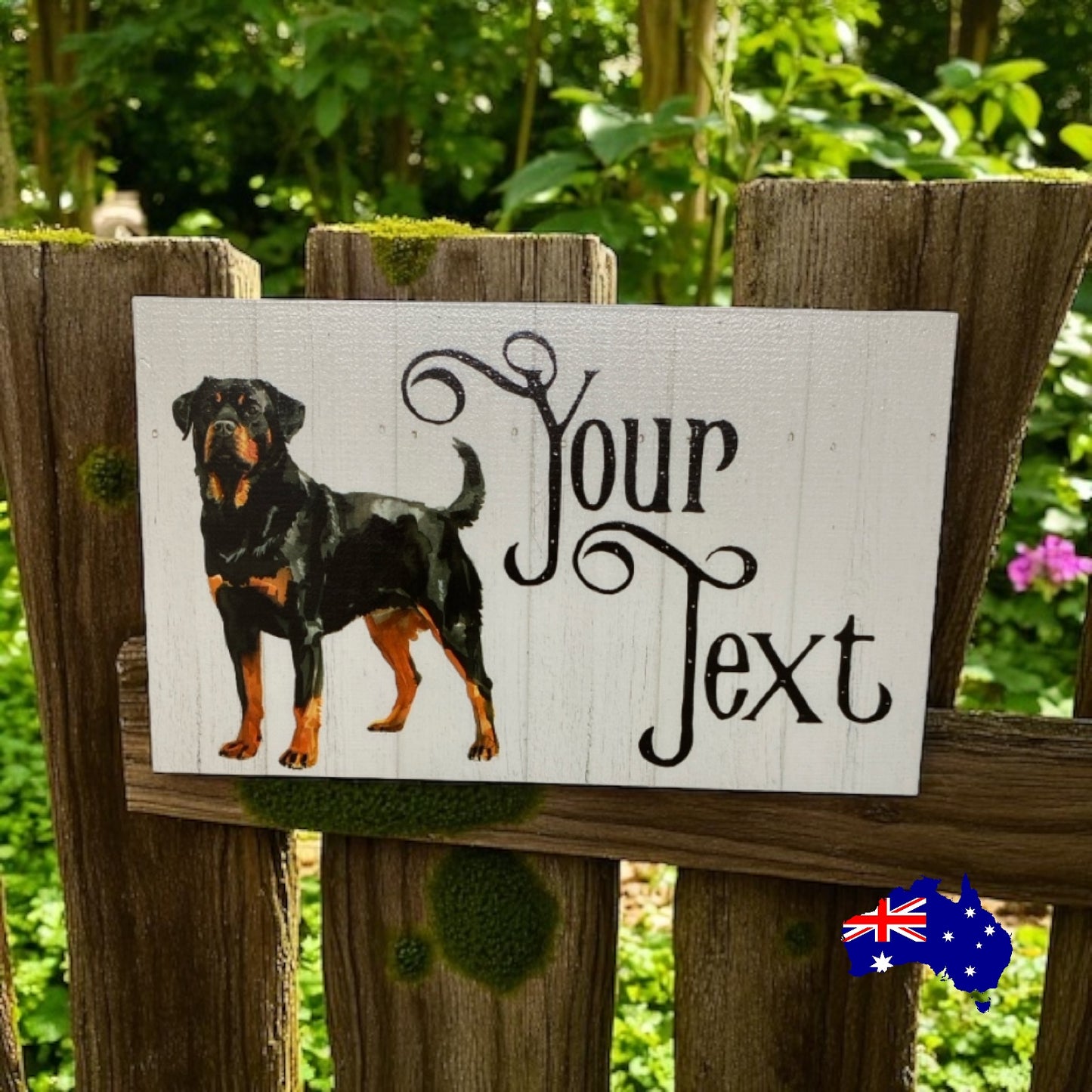 Rottweiler Dog Personalised Custom Sign