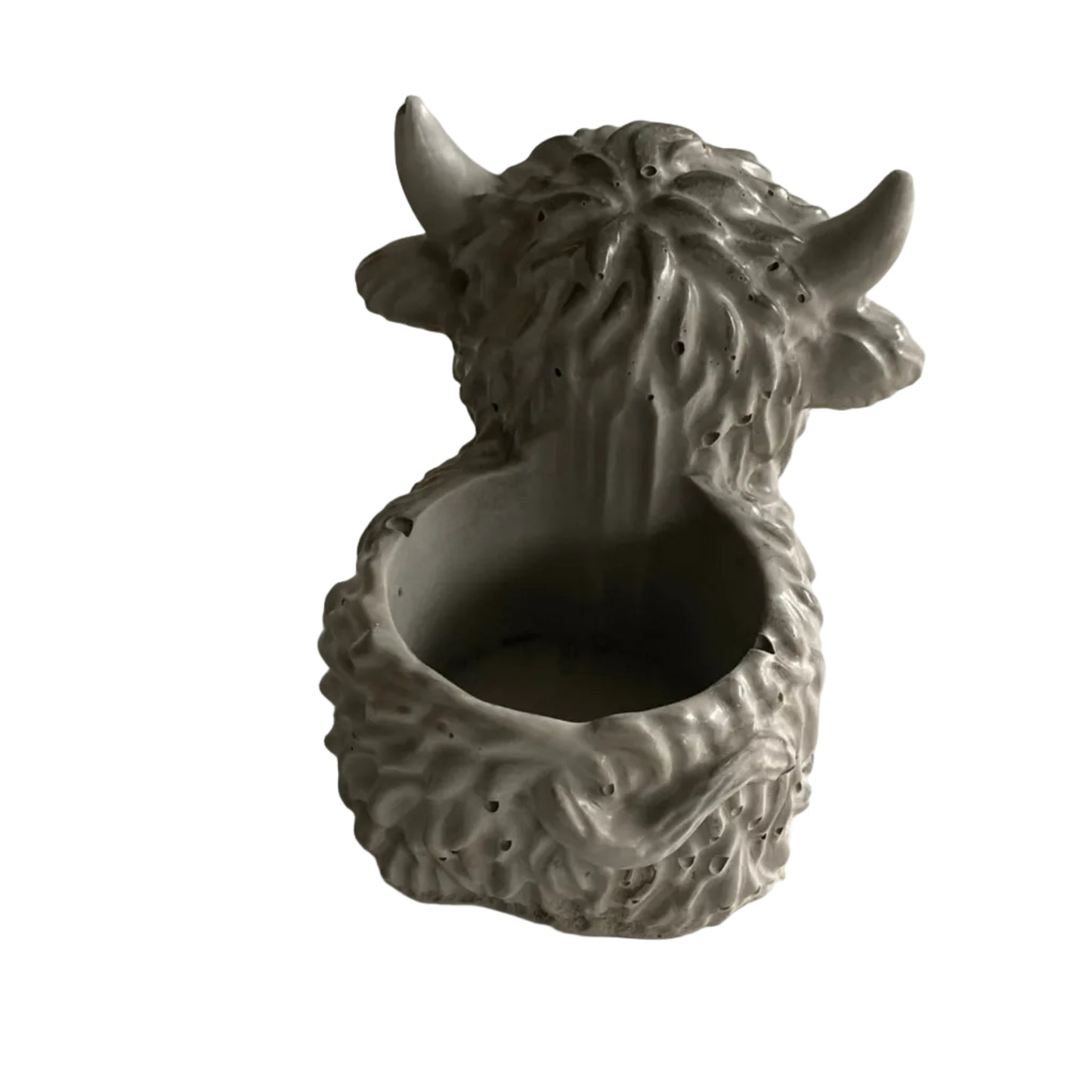 Highland Cow Planter Pot & Candle Holder | Handmade Concrete Farmhouse Aussie Made