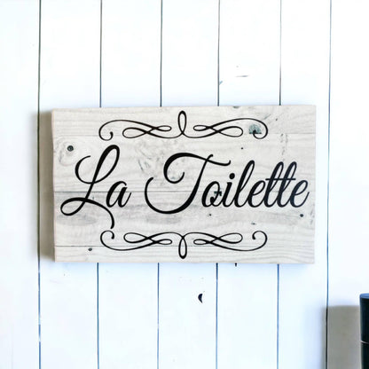 La Toilette Toilet Sign - The Renmy Store Homewares & Gifts 