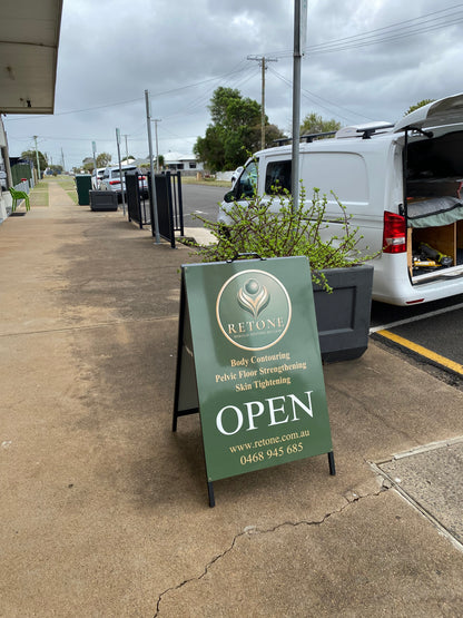 A-Frame Double-Sided Custom Personalised Metal Sign | 60x45cm & 60x90cm | Australian Made Business Signage