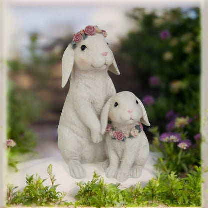 Rabbit Bunny French Provincial Mother Baby Ornament