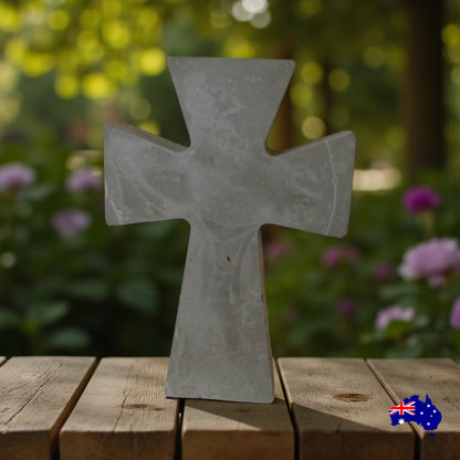 Cross Standing Aussie Handmade Concrete Decor