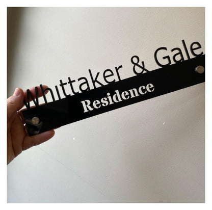 Personalised Residence Family Surname Black House Custom Sign - The Renmy Store Homewares & Gifts 