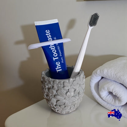 Planter Pot Toothbrush Holder Flower Aussie Handmade Concrete