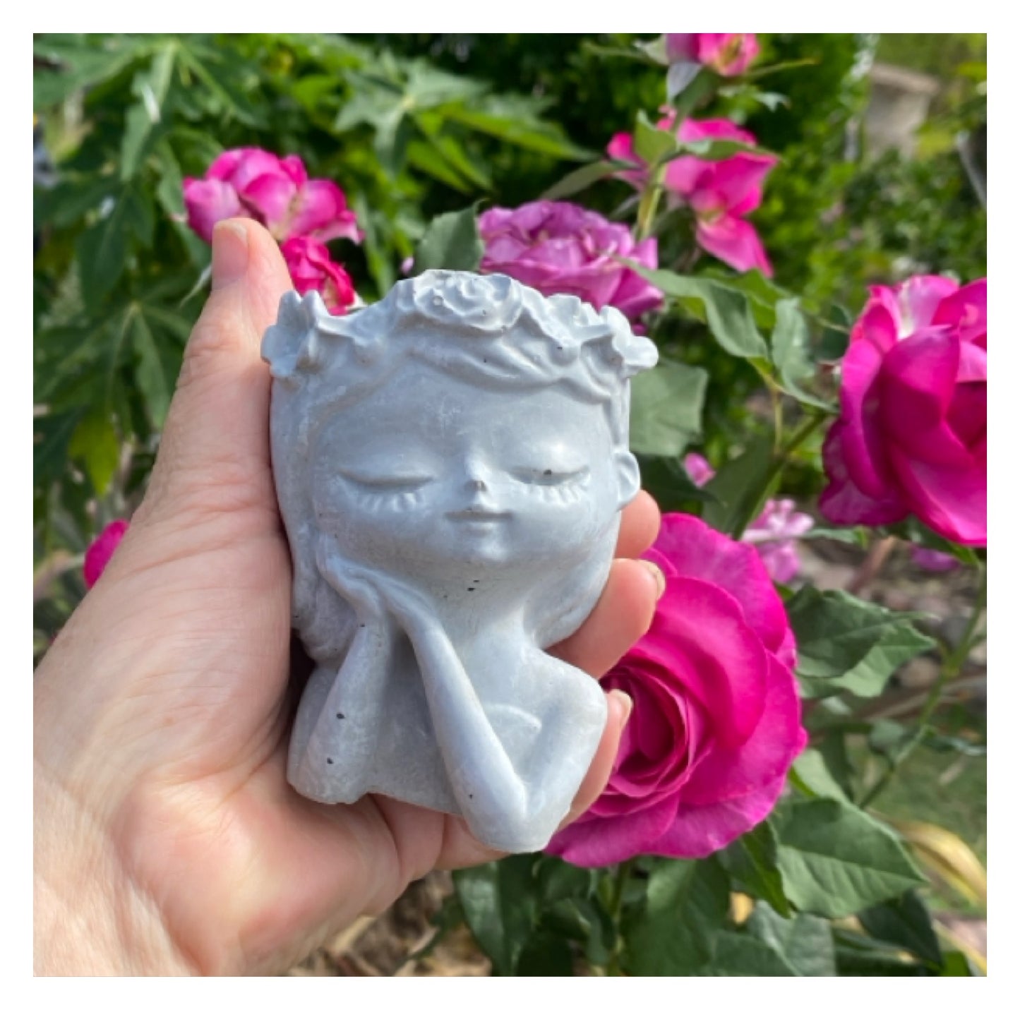 Planter Pot Flower Girl Aussie Handmade Concrete