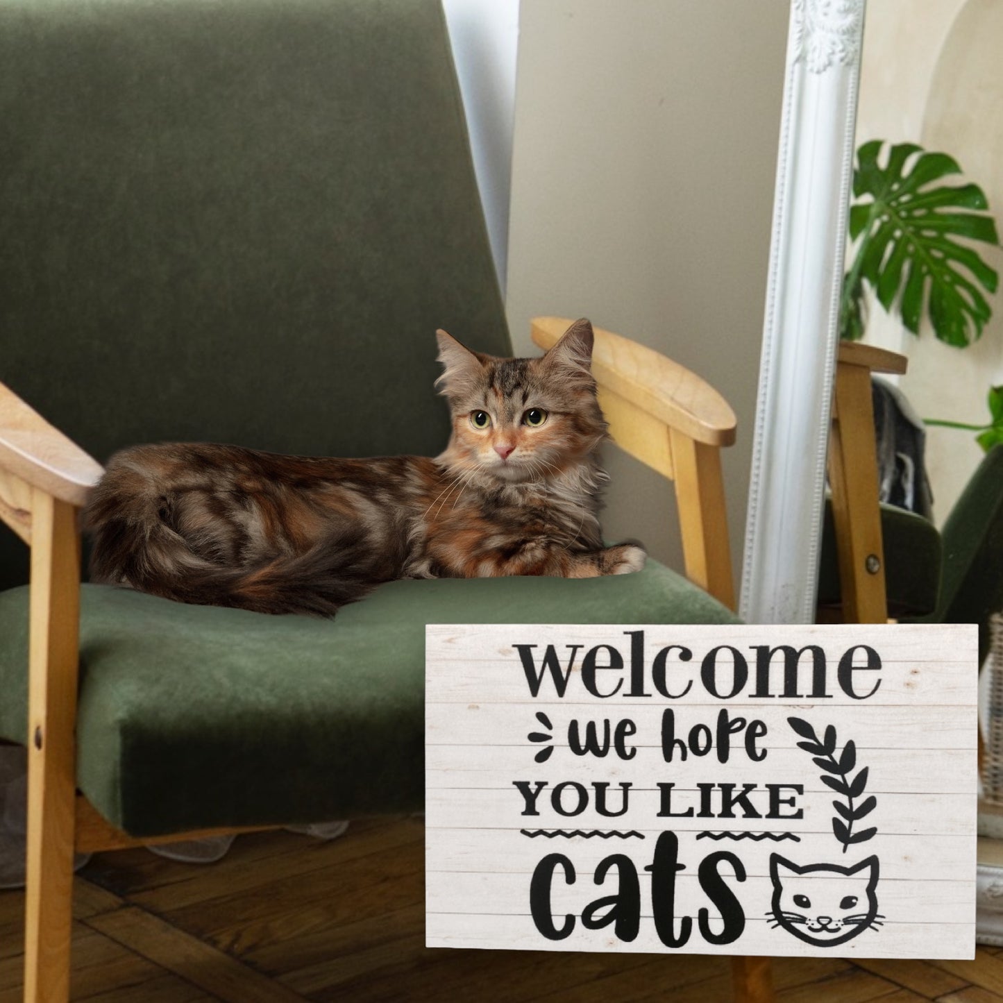 Welcome We Hope You Like Cats Sign - The Renmy Store Homewares & Gifts 