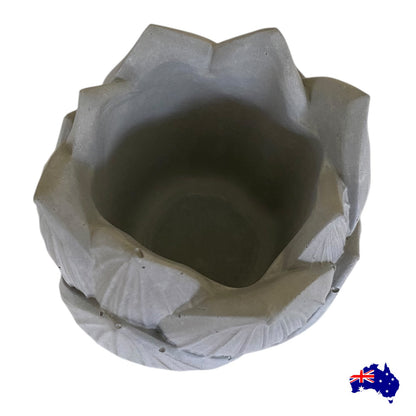 Handmade Concrete Lotus - Planter Candle Pen Holder - Australian Made - Set of 1, 2 or 3