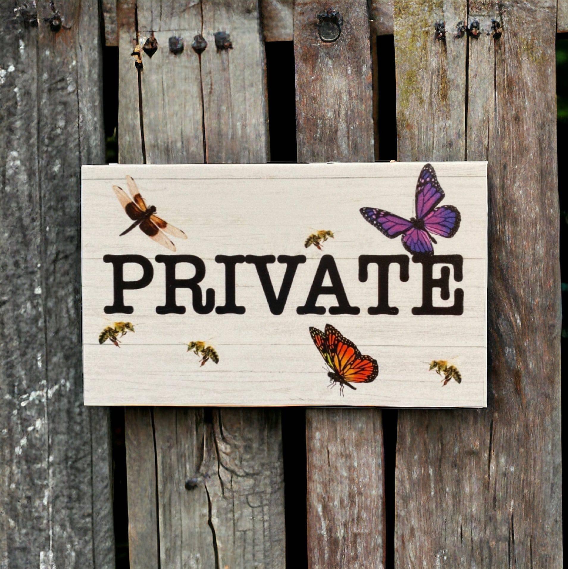 Private Garden Gate Sign - The Renmy Store Homewares & Gifts 