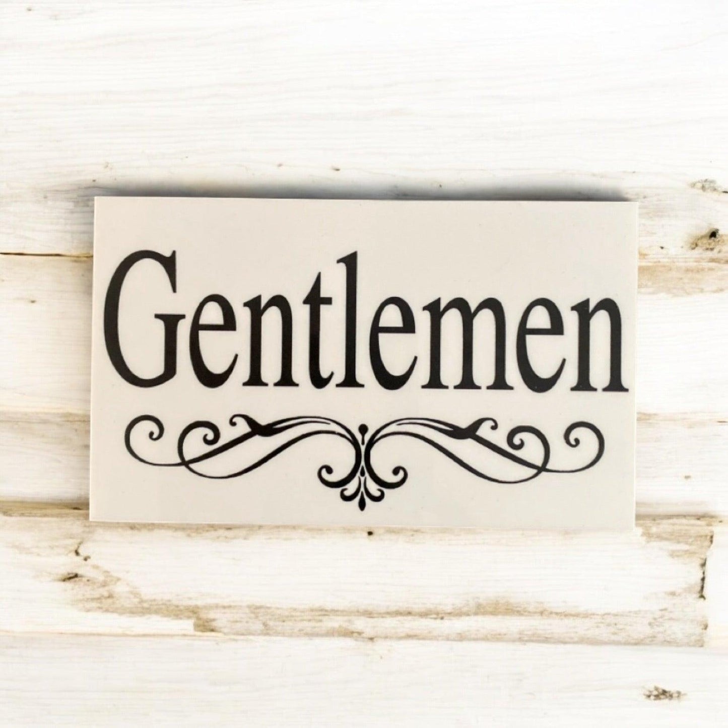 Toilet Door Women Gentlemen Vintage White Sign - The Renmy Store Homewares & Gifts 