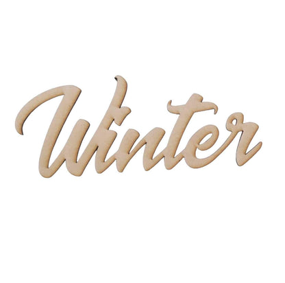 Winter Word Sign MDF DIY Wooden - The Renmy Store Homewares & Gifts 