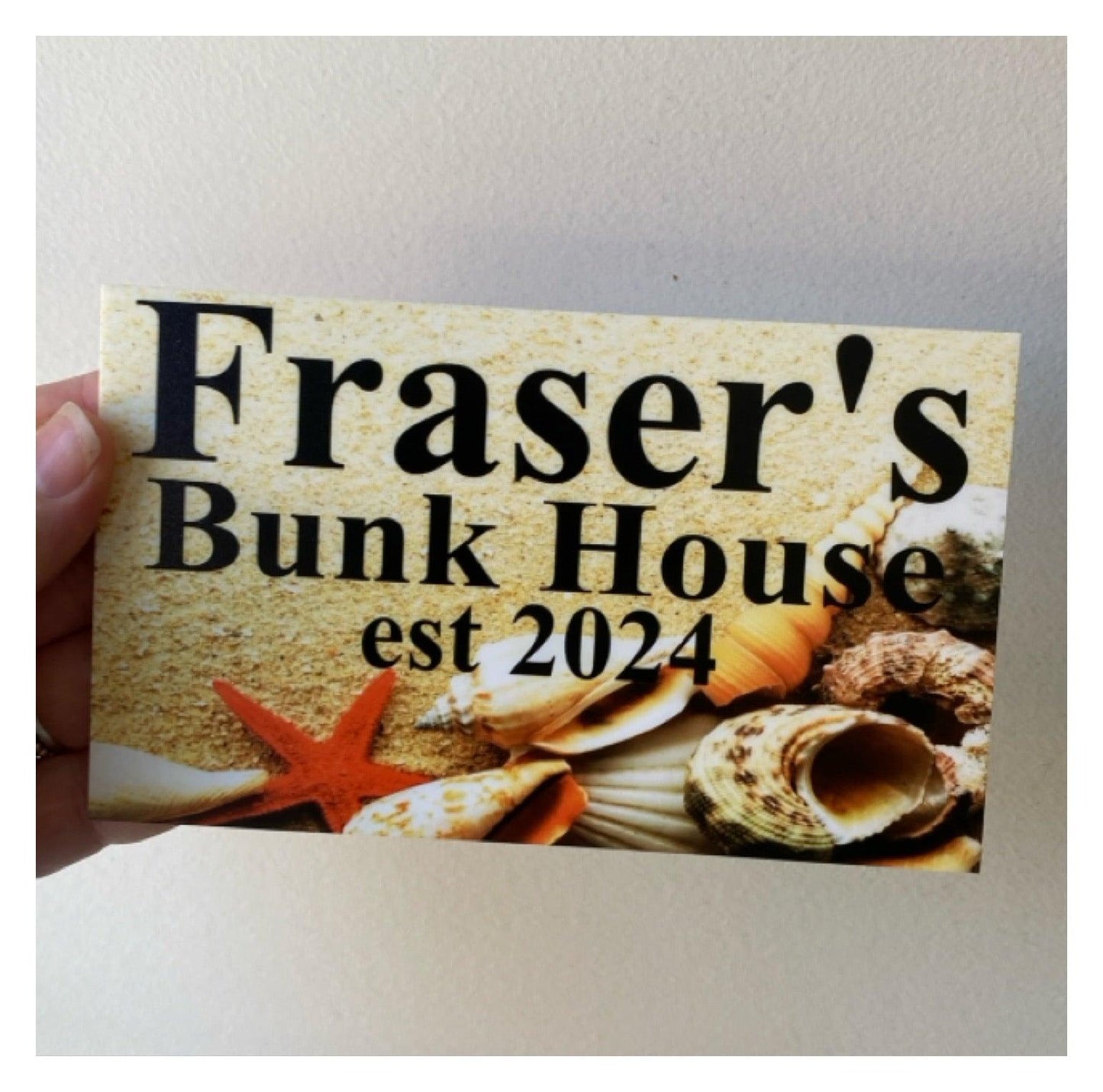 Beach House Shells Custom Personalised Sign