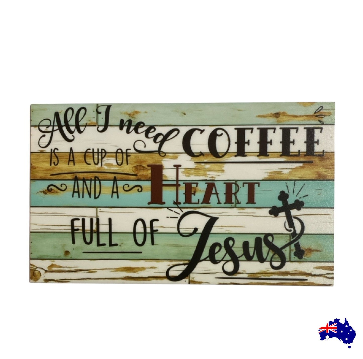 All I need is Coffee and a Heart of Jesus Sign