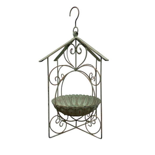 Bird Feeder Hanging Metal Cottage Garden
