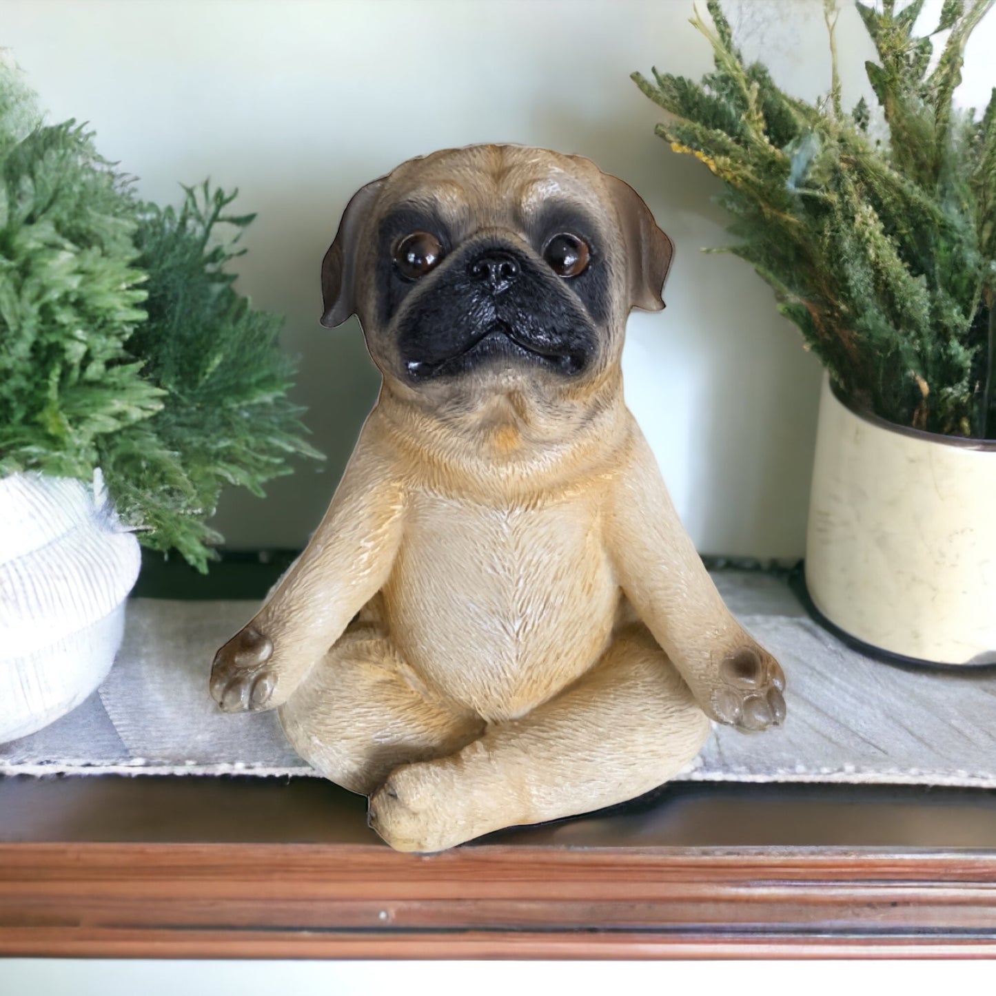 Dog Pug Yoga Meditation Zen Ornament