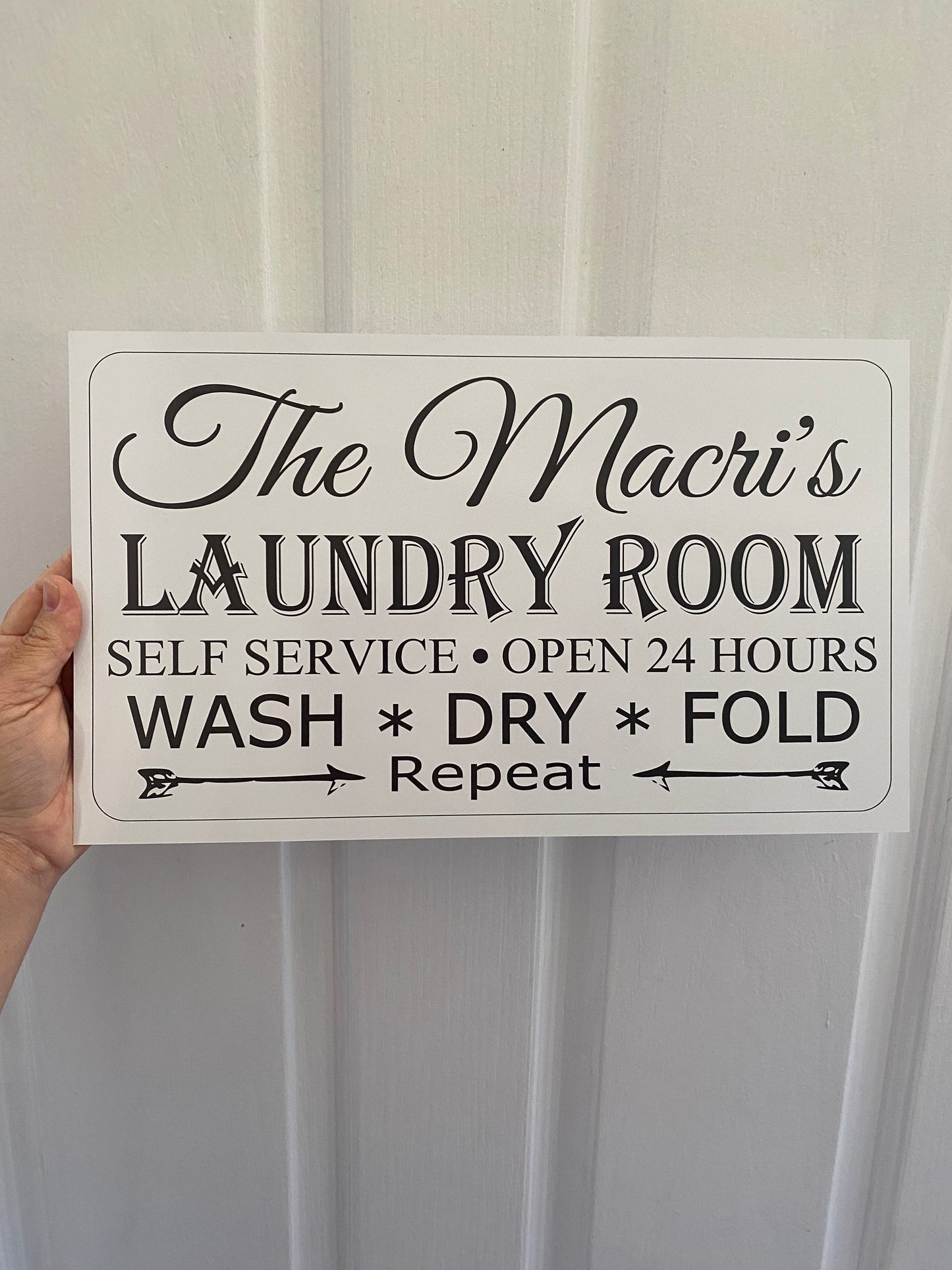 Laundry Room Self Service Custom Family Sign | Personalised | Outdoor Aussie Made
