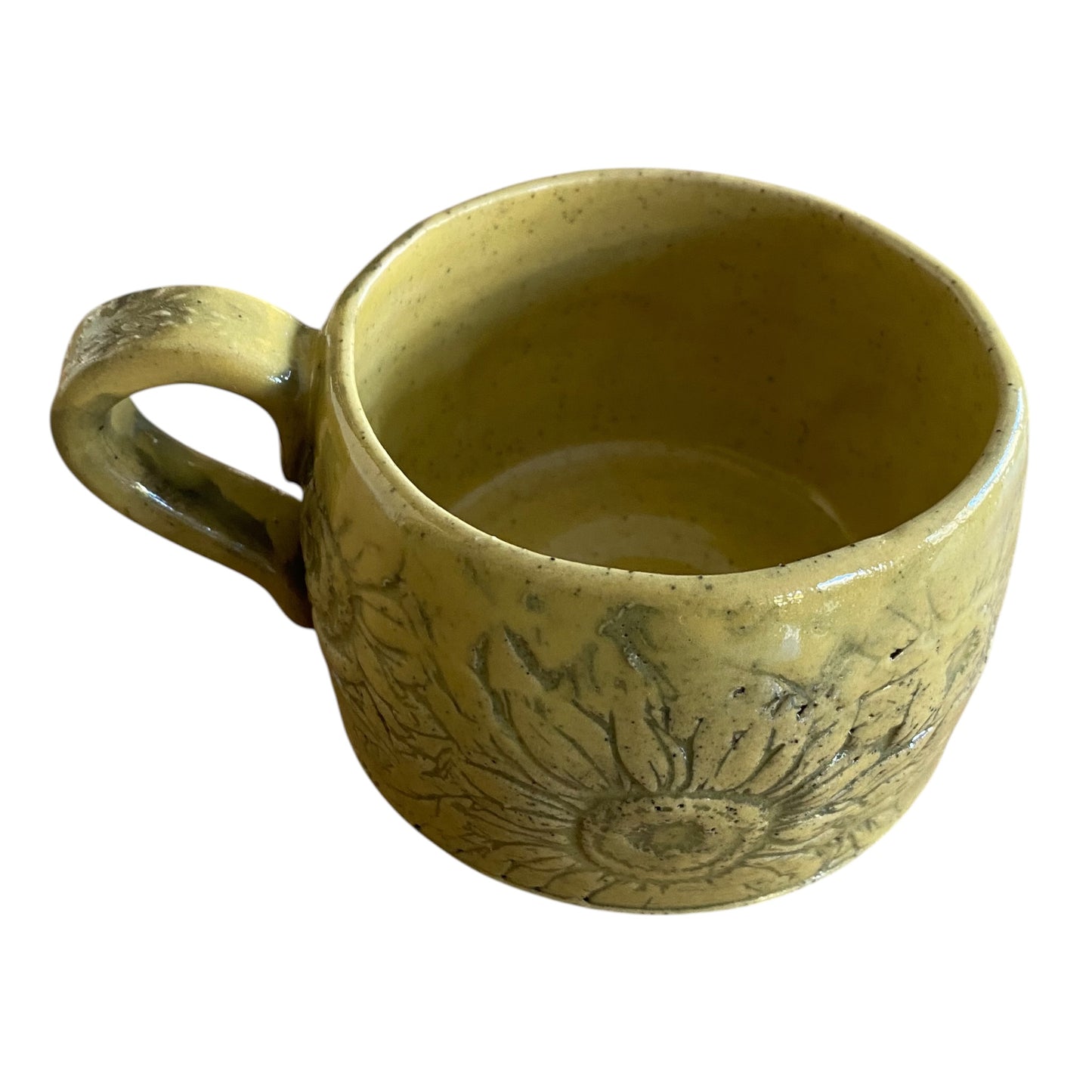 Handmade Sunflower Ceramic Mug | Aussie Made Wolf and Clay Farmhouse Gift
