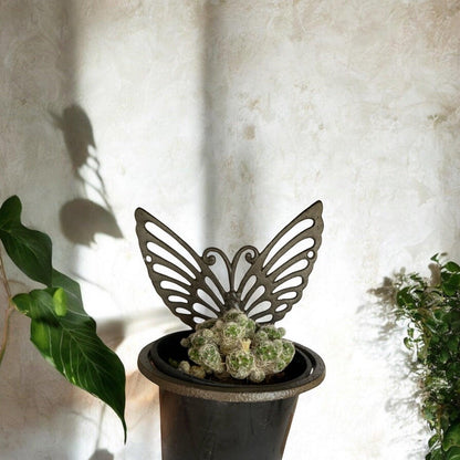 Planter Pot Wall Stand Butterfly Rustic Iron - The Renmy Store Homewares & Gifts 