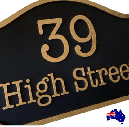 Street Address House Residence Timber Wood Custom Personalised Sign