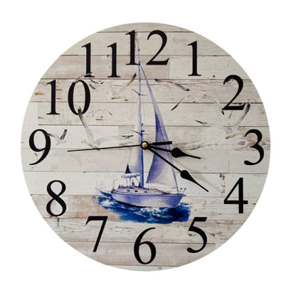 Clock Wall Sail Boat Yacht Coastal Aussie Made