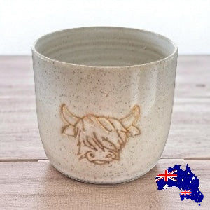 Mug Cup Highland Cow Farm Pottery Ceramic Aussie Made