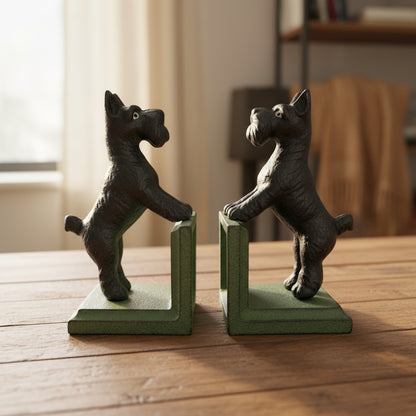 Book Ends Bookend Dog Black Scottish Highland Cast Iron