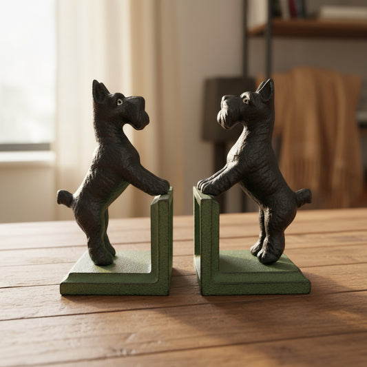 Book Ends Bookend Dog Black Scottish Highland Cast Iron
