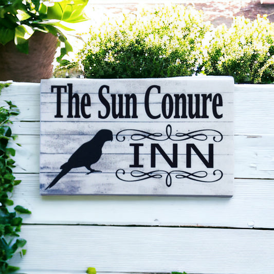 Sun Conure Bird Inn Bird Sign - The Renmy Store Homewares & Gifts 