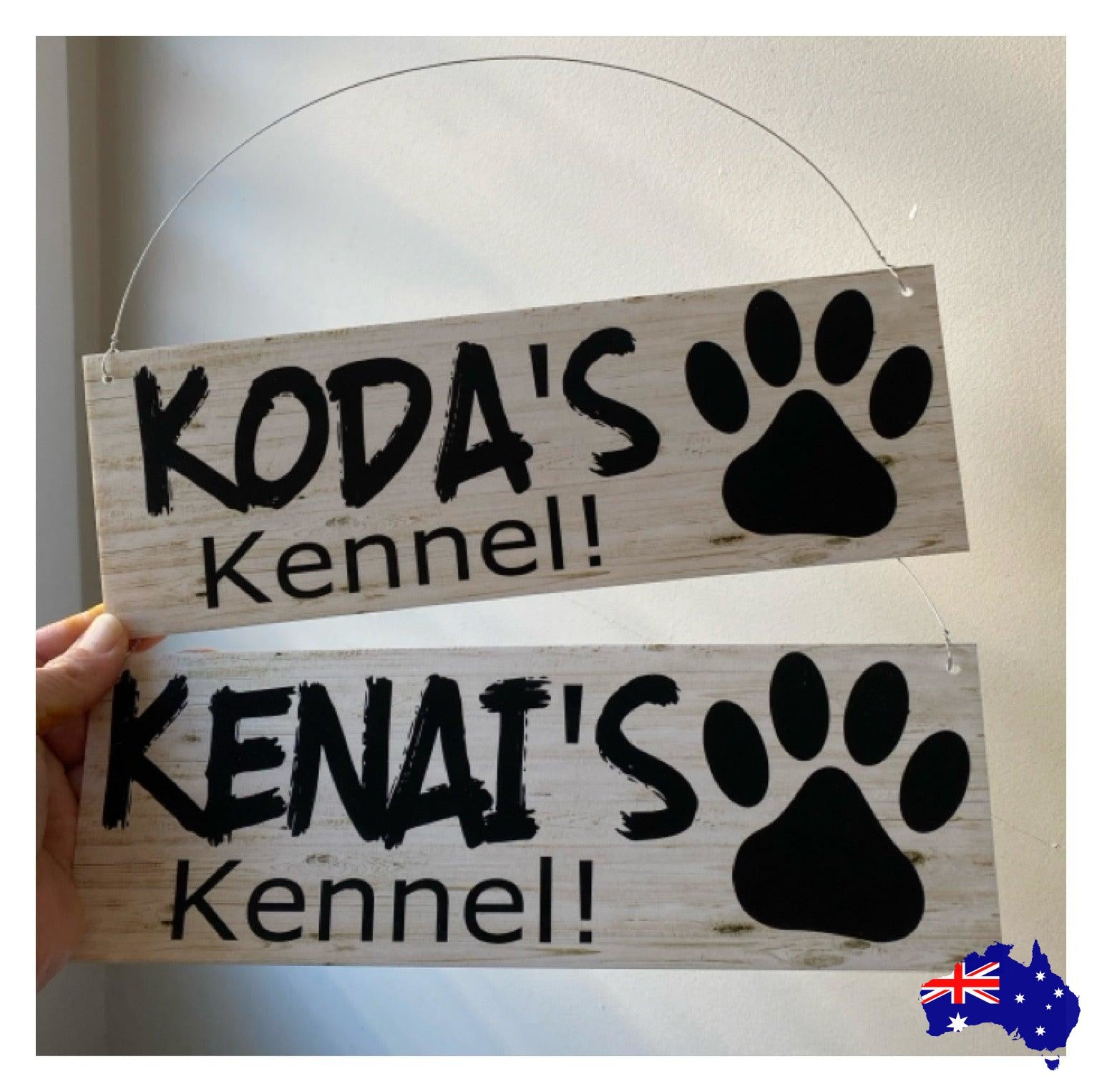 Dog Kennel House Custom Personalised Pets Name Sign - The Renmy Store Homewares & Gifts 